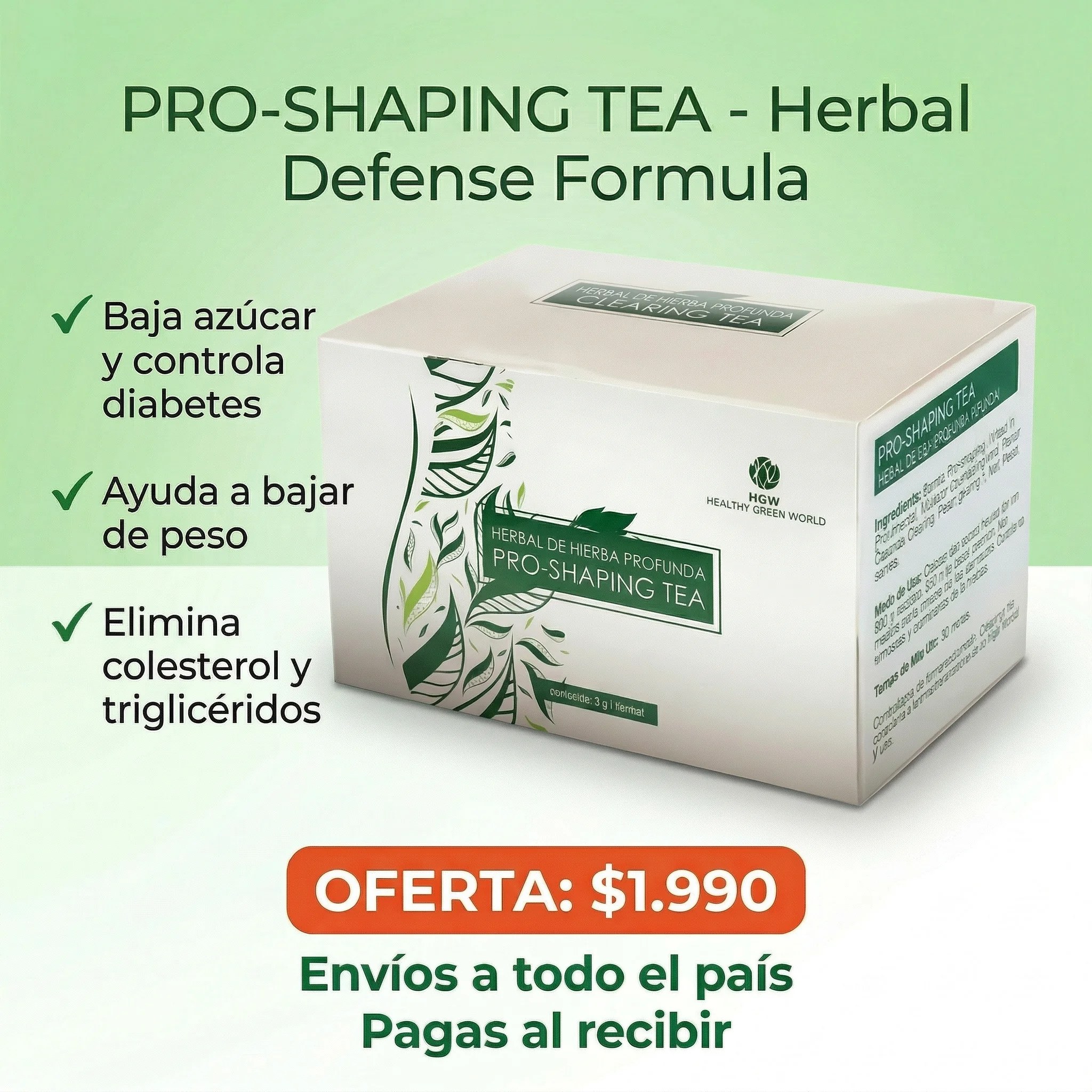 Pro-Shaping Té herbal, 24 sobres por RD$1,990